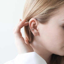 Load image into Gallery viewer, Double Eternity Ear Cuff in Sterling Silver