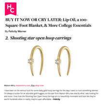 Load image into Gallery viewer, Shooting Star Open Hoop Earrings
