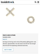 Load image into Gallery viewer, Pave X and O Studs