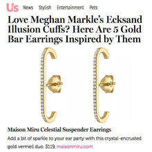 Load image into Gallery viewer, Celestial Suspender Earrings in Gold Vermeil