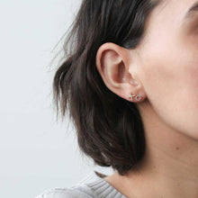 Load image into Gallery viewer, Pave X and O Studs in Sterling Silver