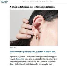 Load image into Gallery viewer, Mini Eternity Hoop Earrings in Sterling Silver