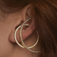 Load image into Gallery viewer, Celestial Illusion Hoops in Sterling Silver