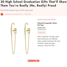 Load image into Gallery viewer, Celestial Suspender Chain Earrings in Gold Vermeil