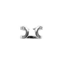 Load image into Gallery viewer, Crystal Claw Ear Cuff in Sterling Silver