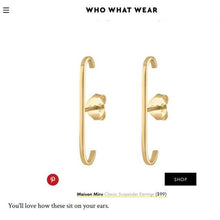 Load image into Gallery viewer, Classic Suspender Earrings in Sterling Silver
