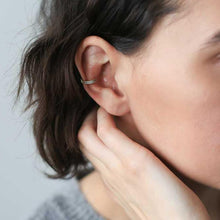 Load image into Gallery viewer, Double Eternity Arc Ear Cuff in Sterling Silver
