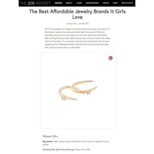 Load image into Gallery viewer, Shooting Star Open Hoop Earrings in 14k Gold
