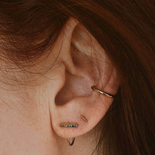 Load image into Gallery viewer, Secret Sliver Studs in 14k Gold

