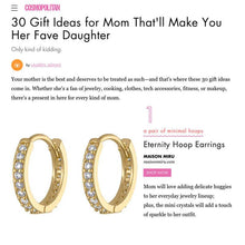Load image into Gallery viewer, Eternity Hoop Earrings in Sterling Silver
