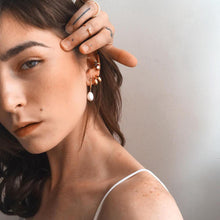 Load image into Gallery viewer, Luna Hoop Earrings in Gold Vermeil
