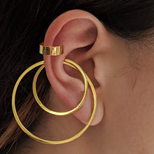 Load image into Gallery viewer, Illusion Hoops in Sterling Silver
