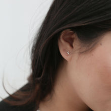 Load image into Gallery viewer, Pave Lightning Studs in 14k Gold
